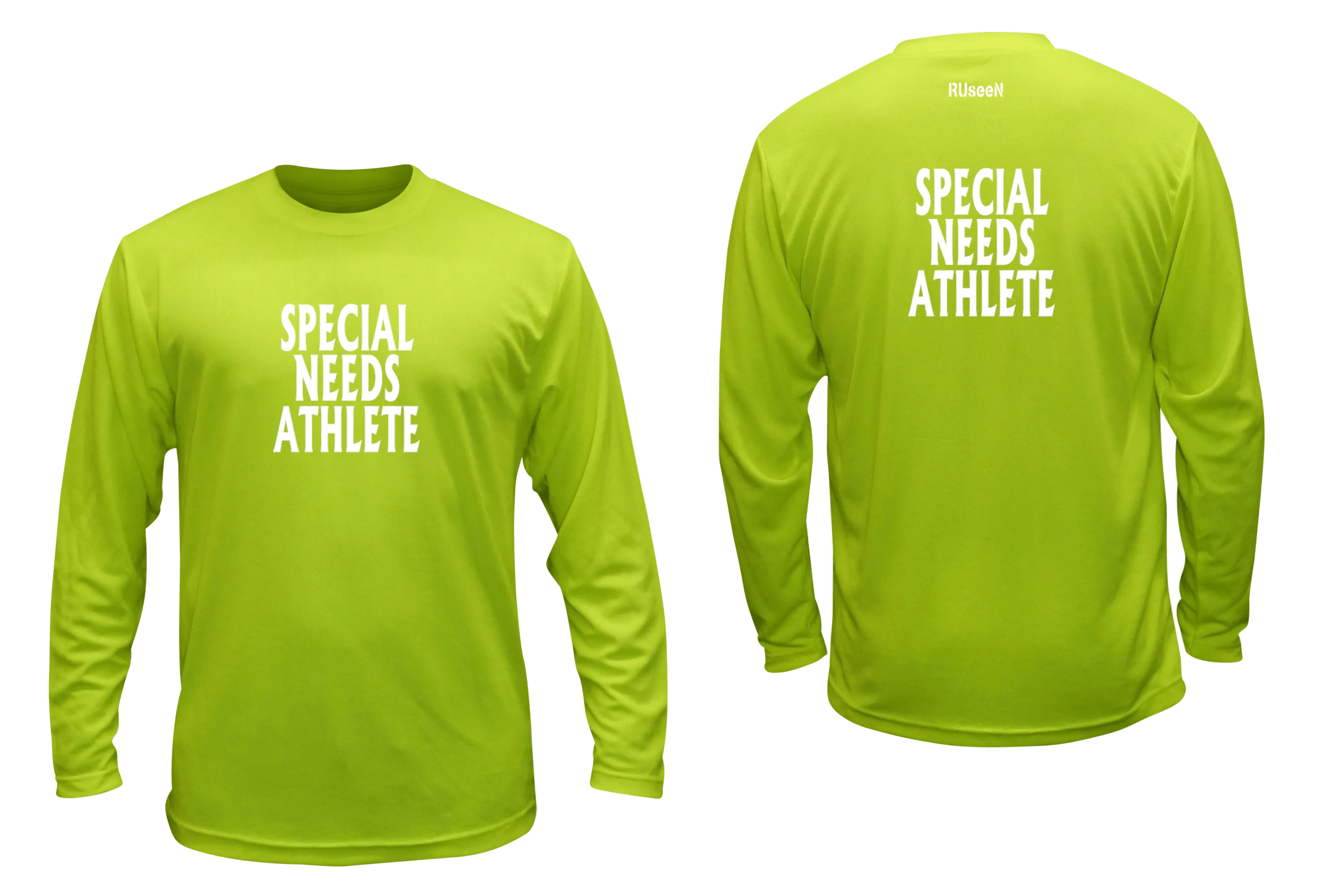 Unisex SPECIAL NEEDS ATHLETE Long Sleeve Shirt - Reflective or Black Text