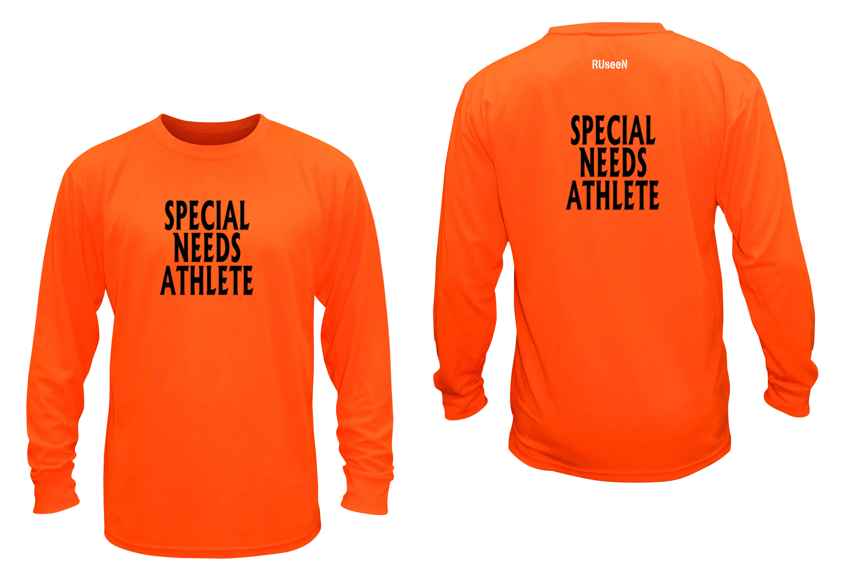 Unisex SPECIAL NEEDS ATHLETE Long Sleeve Shirt - Reflective or Black Text