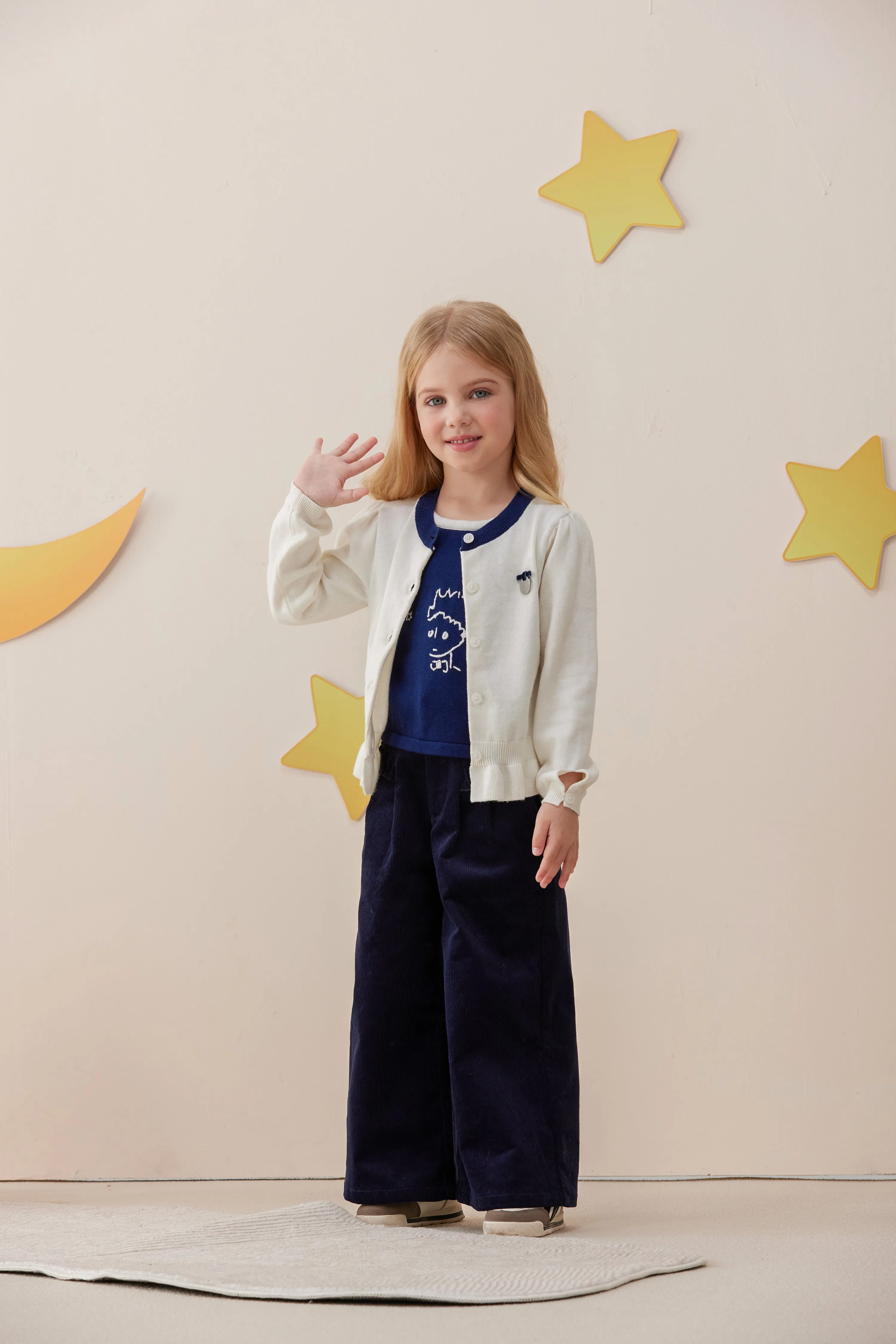 Vauva x Le Petit Prince - Girls Cotton Cashmere Sweater