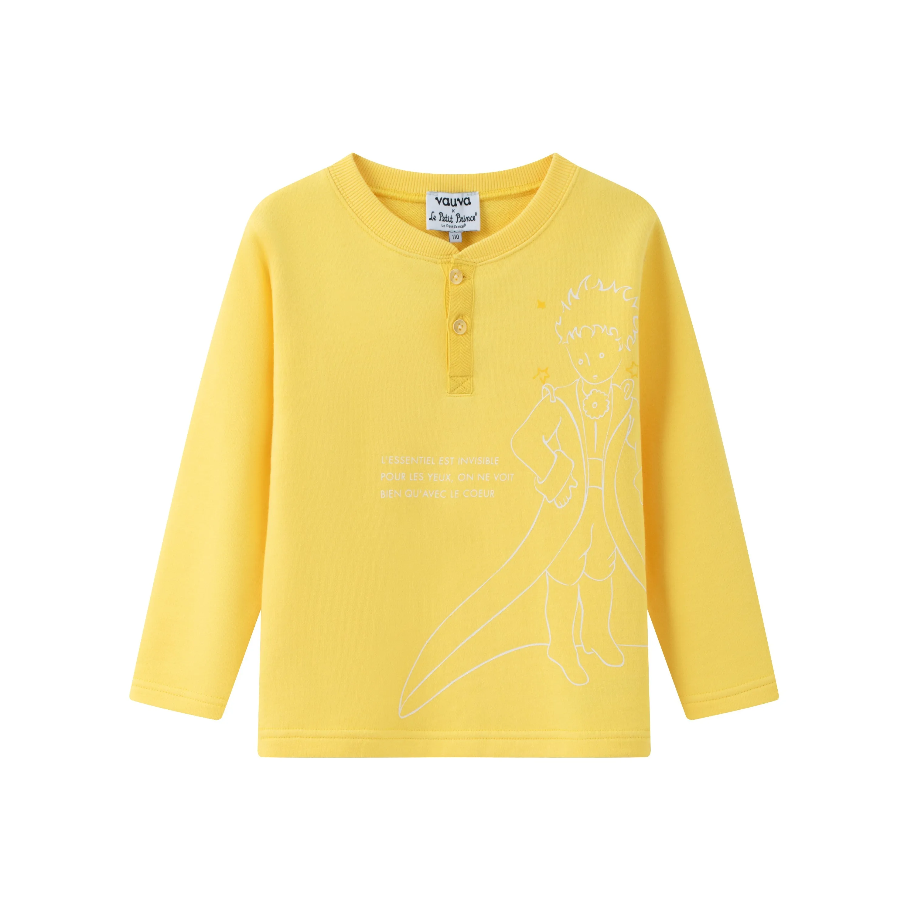 Vauva x Le Petit Prince - kids Sweater & T-shirt (2 piece Set/Yellow)