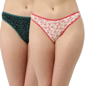 Women’s Printed Mid-Rise Thong Panty for Sexy Look | TG-7001-02-2 |