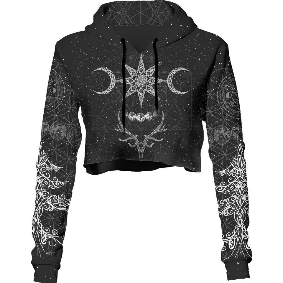 Yule Crop Hoodie - Ghost Edition