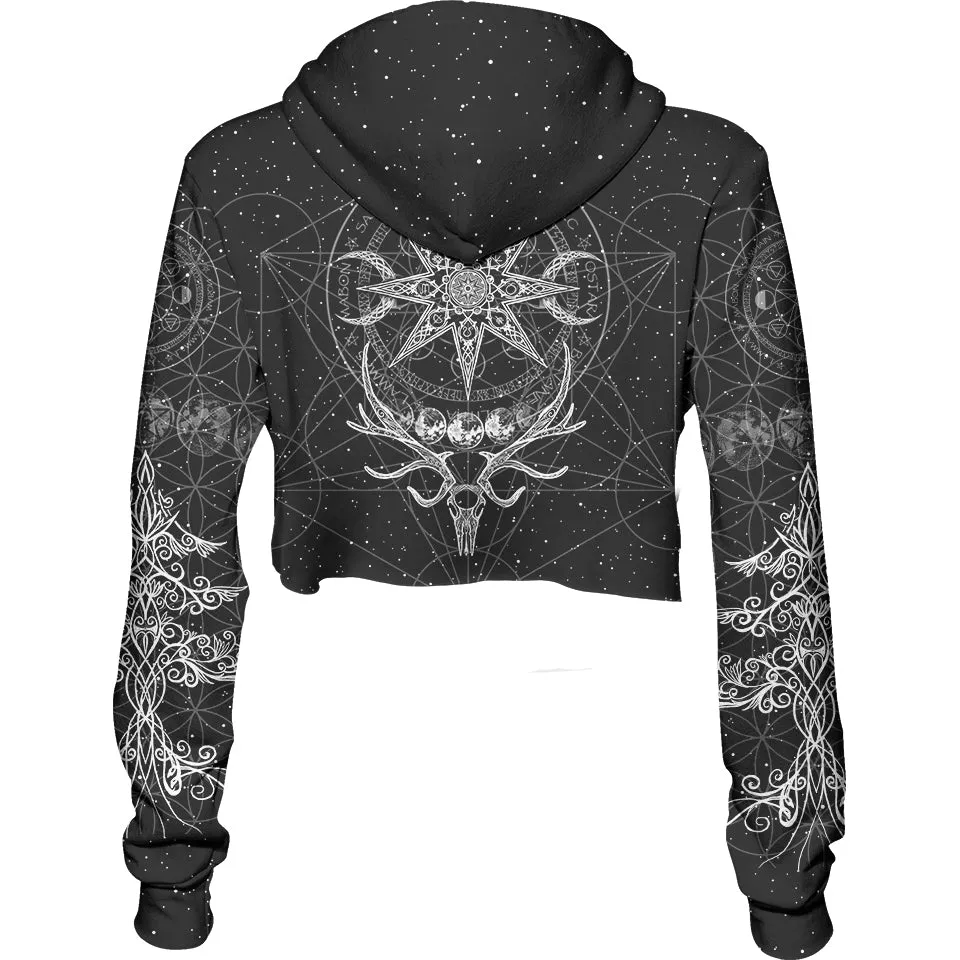 Yule Crop Hoodie - Ghost Edition